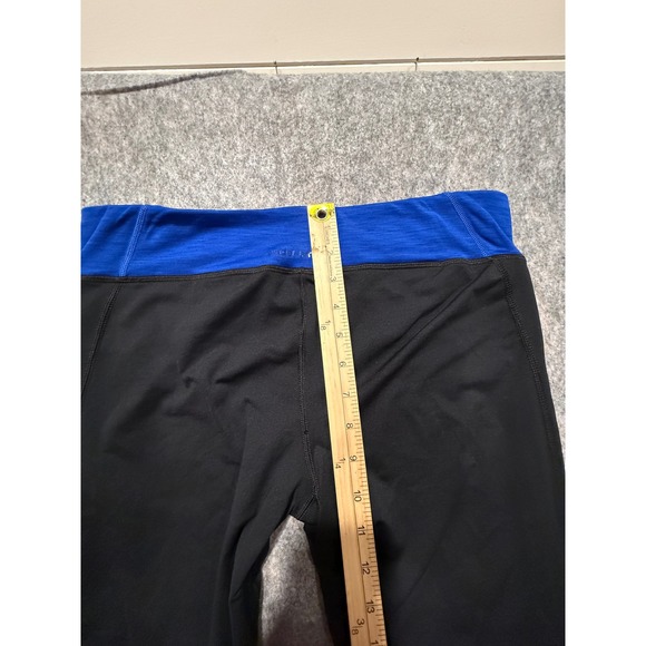 Under Armour ColdGear Womens Large Black Blue Fitted Compression Leggings - Picture 9 of 11